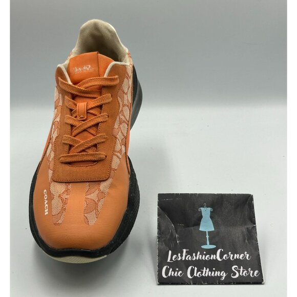Coach Outlet Men's Orange Signature Canvas Leather Citysole Runner Size 12D 3124 - Picture 15 of 16